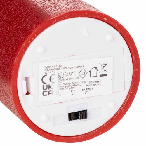 Vela LED cilíndrica de cera