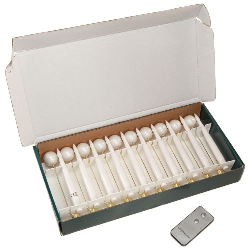 Floristik24 Velas LED para árbol de Navidad con mando a distancia inalámbrico 15,5 cm 10 piezas