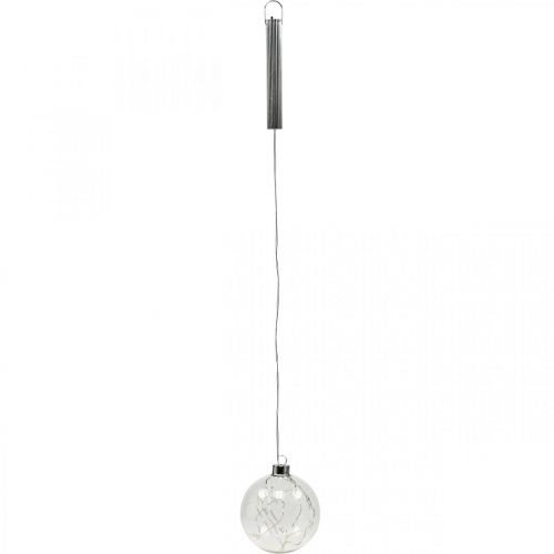 Floristik24 Bolas de Navidad LED luces de hadas de cristal estrellas Ø10cm 2pcs