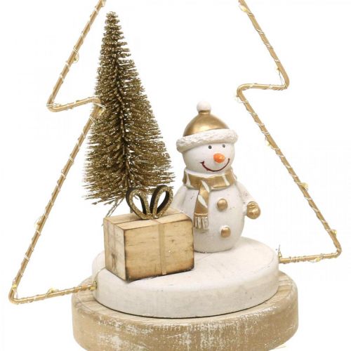 Artículo Decoración de mesa Navidad LED abeto Para batería H21cm, juego de 2
