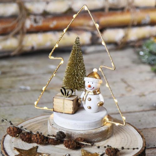 Artículo Decoración de mesa Navidad LED abeto Para batería H21cm, juego de 2