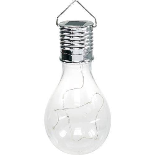 Floristik24 Bombilla LED solar para decoración de jardín blanco cálido H15cm 5uds