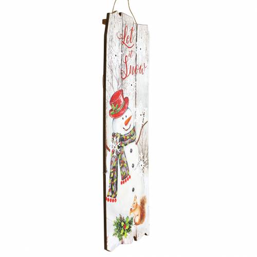 Floristik24 Muñeco de nieve LED mural "Let it Snow" 21 × 60cm Para batería