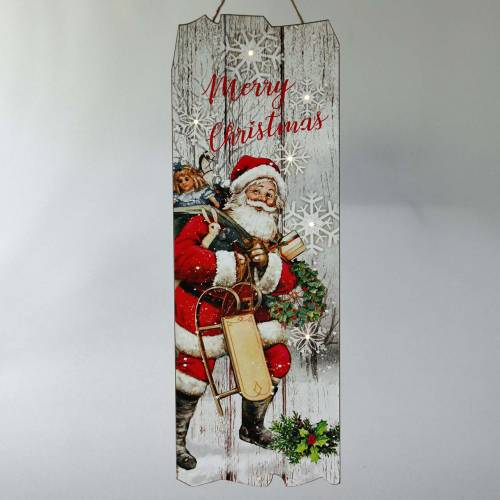 Artículo Fotomural LED Papá Noel &quot;Feliz Navidad&quot; 21 × 60cm Para batería