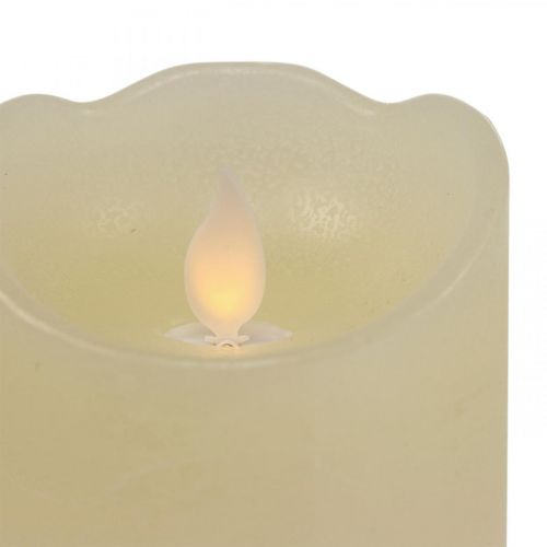 Floristik24 Vela LED vela de pilar de cera blanco cálido Ø7.5cm H12.5cm