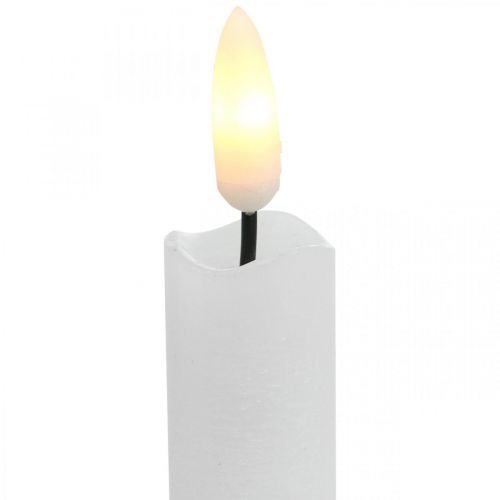 Vela LED vela de mesa de cera blanco cálido para batería Ø2cm 24cm 2pcs