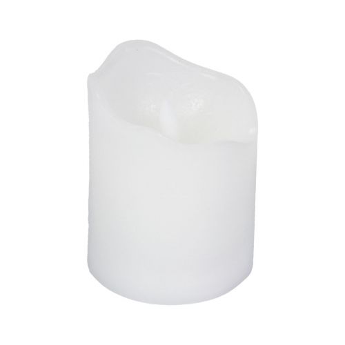 Floristik24 Vela LED con temporizador vela de pilar de cera real Ø7cm H9cm