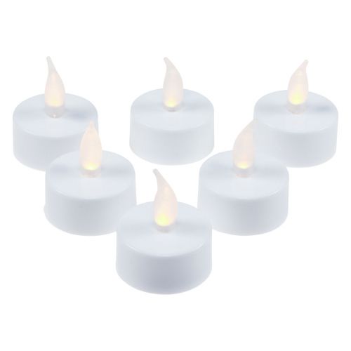 Floristik24 Velas de té LED con mando a distancia Ø3,5cm 6uds