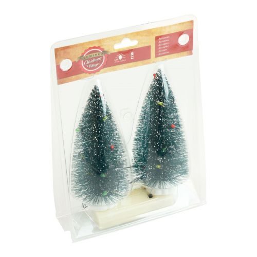 Artículo Arbol de Navidad LED mini artificial para bateria 16cm 2uds