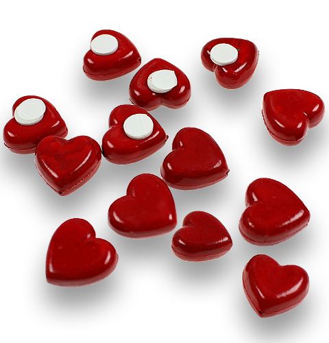 Corazón para pegar 2cm rojo 50pcs