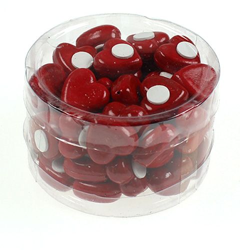 Floristik24 Corazón para pegar 2cm rojo 50pcs