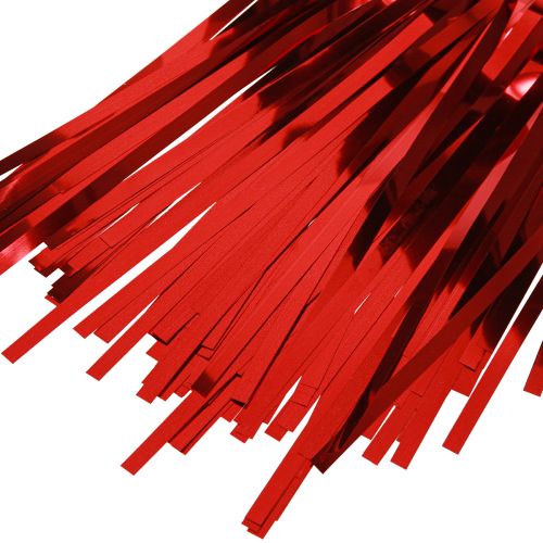 Floristik24 Cortina de decoración de puerta de cortina de oropel rojo de oropel 90 × 200 cm 2 piezas
