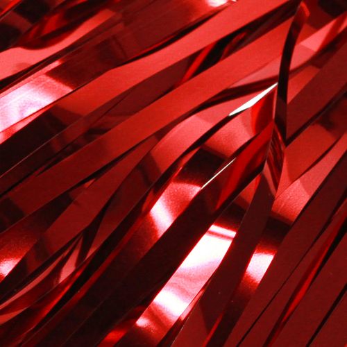 Artículo Cortina de decoración de puerta de cortina de oropel rojo de oropel 90 × 200 cm 2 piezas