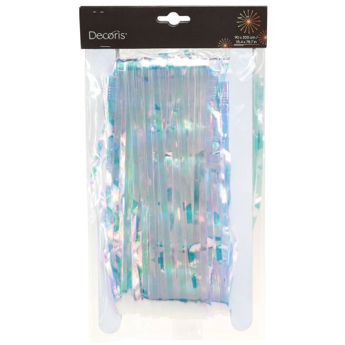 Artículo Cortina de oropel iridiscente 90×200cm 2uds