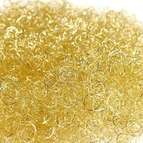 Artículo Oropel metálico rizado dorado 50g