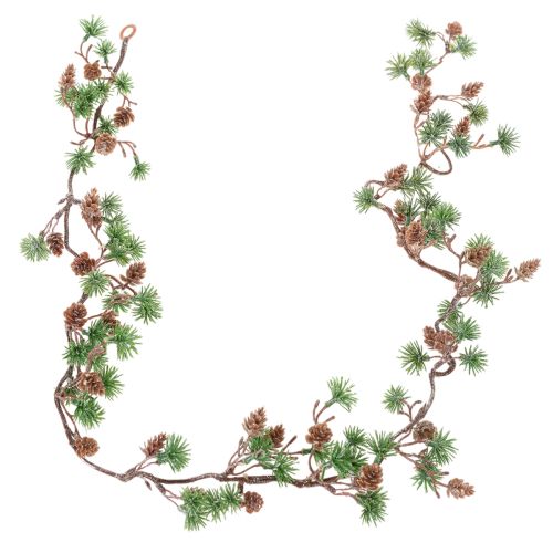Guirnalda artificial de alerce con piñas y ramas de aguja, 120 cm. comprar | Floristik24.es