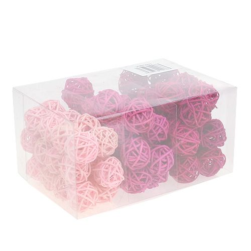 Floristik24 Lataball surtido 3cm rosa/rosa/lila 72uds