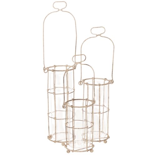 Farol de jardín, luz de viento de metal Ø8,5 cm H23/18,5/14,5 cm, juego de 3 piezas comprar | Floristik24.es