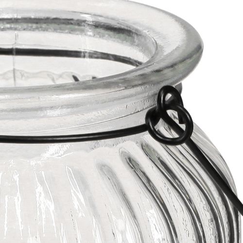 Artículo Farol farol de cristal para asa colgante Al. 18 cm 2 piezas
