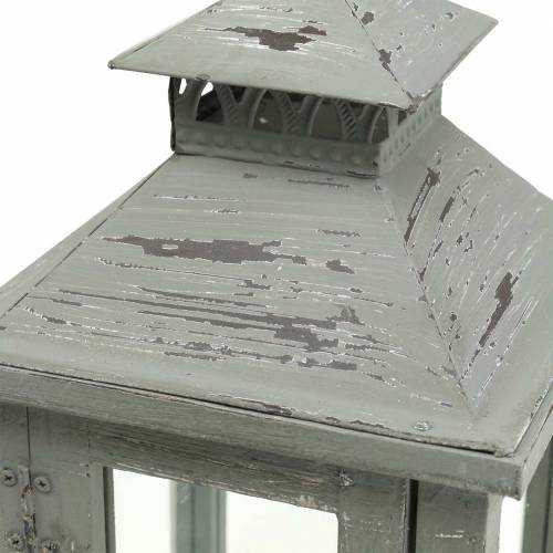 Floristik24 Farol madera gris H32cm Lámpara de mesa para decoración