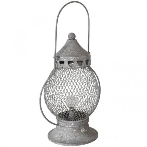 Floristik24 Farol de metal, lámpara LED, Shabby Chic Ø16cm H33.5cm