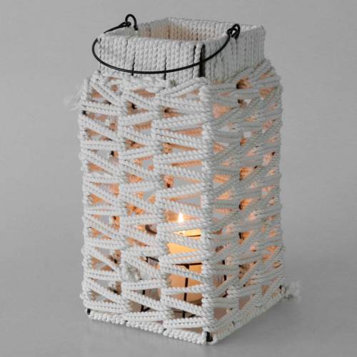 Artículo Farol para colgar, decoración de verano, farol, macramé Al35.5cm An19cm