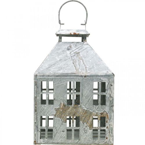 Artículo Linterna decorativa vintage casa de luz de metal blanco óxido Al.35cm