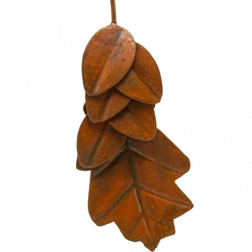 Artículo Hojas decorativas de otoño con aspecto de óxido de metal L20cm 4pcs