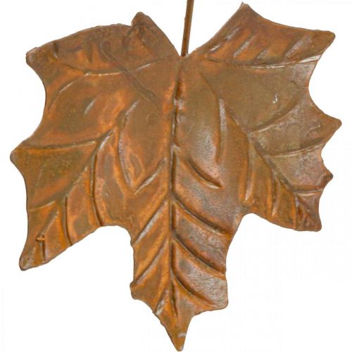 Floristik24 Hojas decorativas de otoño con aspecto de óxido de metal L20cm 4pcs
