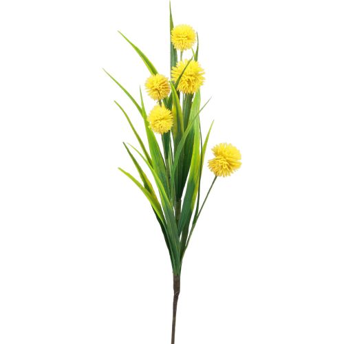 Floristik24 Flores artificiales bola flor allium cebolla ornamental artificial amarillo 45cm