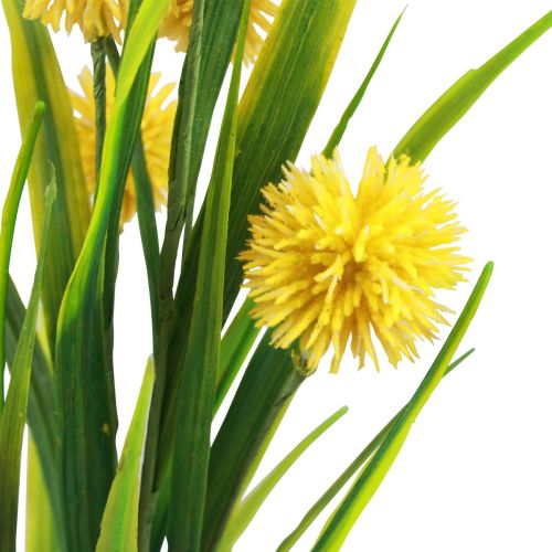 Floristik24 Flores artificiales bola flor allium cebolla ornamental artificial amarillo 45cm