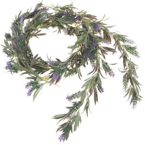 Artículo Guirnalda De Flores De Lavanda Artificial Púrpura Verde 180cm 2uds
