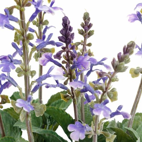 Artículo Planta de lavanda decorativa, maceta de lavanda mediterránea, flor artificial púrpura