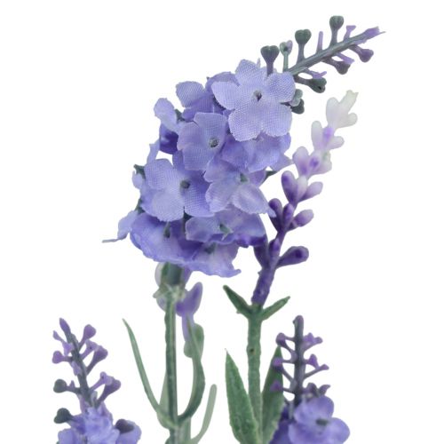 Artículo Lavanda en Maceta Artificial Púrpura Rosa Púrpura Claro H26cm 3ud
