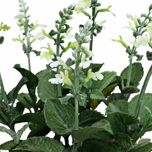 Floristik24 Maceta de lavanda artificial Flor decorativa de seda de lavanda en blanco