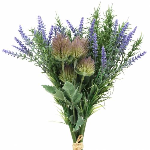 Floristik24 Manojo de hierbas lavanda, romero, cardo 40cm