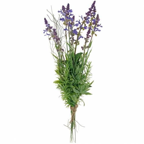 Artículo Ramo de lavanda artificial, lavanda morada decorativa, flores de seda