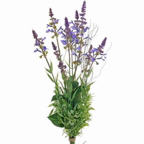 Floristik24 Ramo de lavanda artificial, lavanda morada decorativa, flores de seda