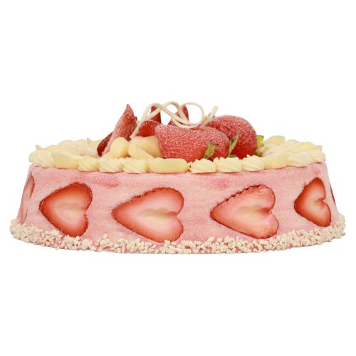 Floristik24 Chupete de comida, tarta artificial crema de fresa Ø23cm H9,5cm
