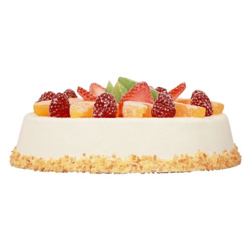 Floristik24 Chupete de comida, pastel artificial con frutas Ø23cm H8,5cm