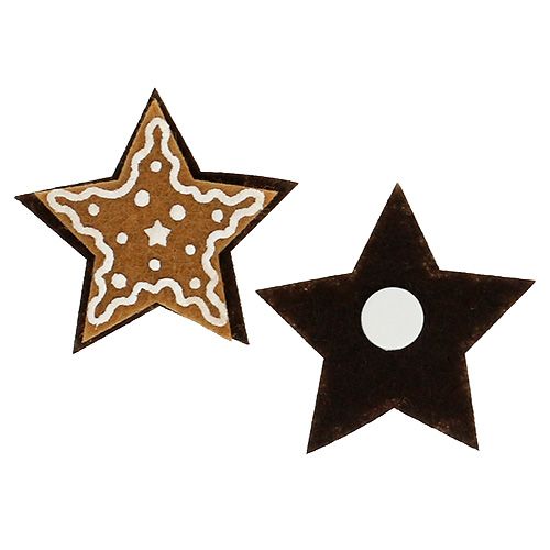 Floristik24 Estrellas de pan de jengibre 4,5cm para pegar 12uds