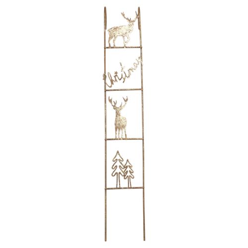 Decoración colgante Decoración navideña de ciervos dorado vintage 42,5×7×4cm