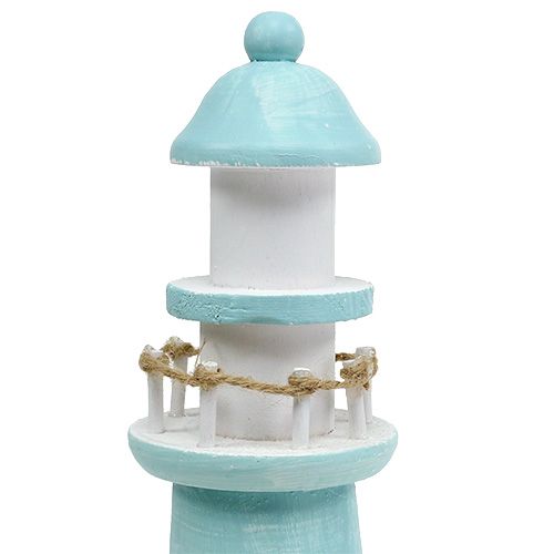 Floristik24 Faro Ø10cm H30cm azul-blanco