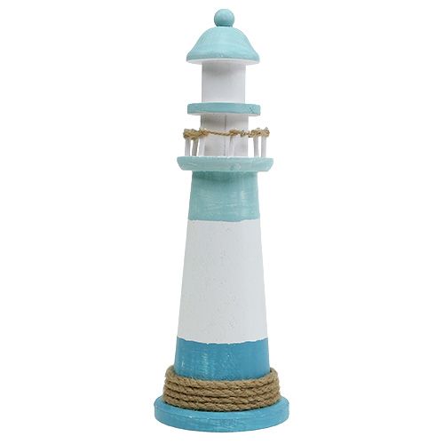 Floristik24 Faro Ø10cm H30cm azul-blanco