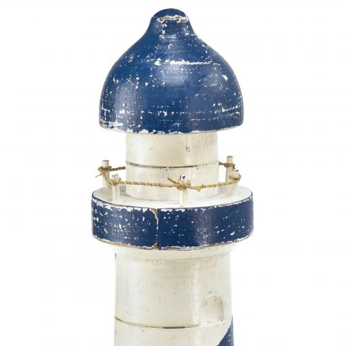 Artículo Decoración de mesa Faro Marítimo azul blanco Ø10,5cm H28,5cm