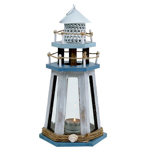 Floristik24 Faro como portavelas Nature Blue H32cm