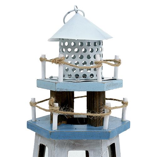 Floristik24 Faro como portavelas Nature Blue H32cm
