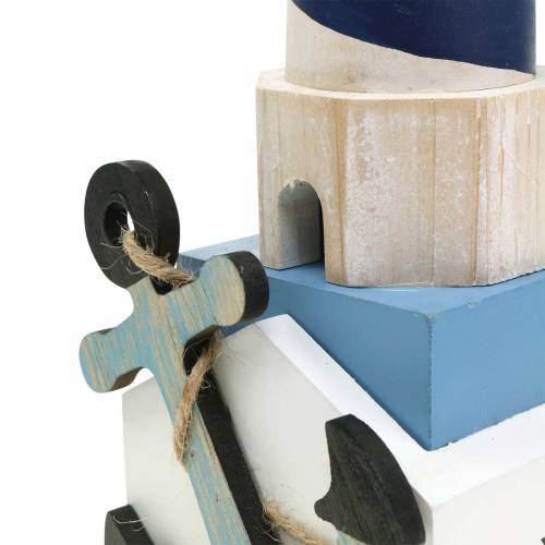 Floristik24 Faro maritime deco azul oscuro 34cm