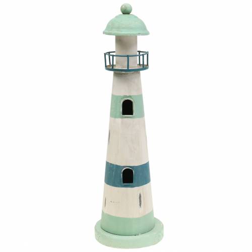 Floristik24 Faro turquesa, blanco Ø10.5cm H35cm