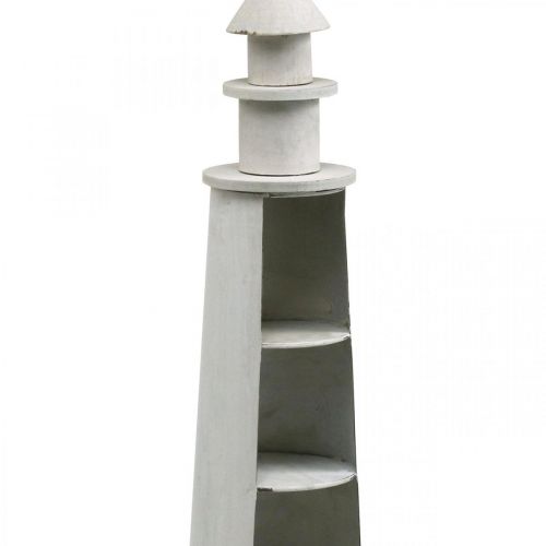 Artículo Faro Shabby Chic Crema Decoración Verano Marítimo Ø14,5cm H51cm